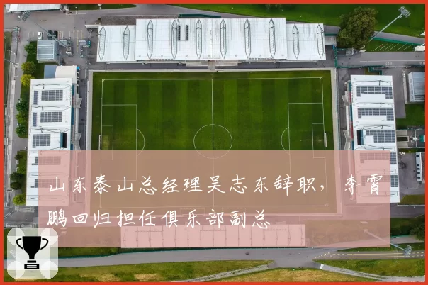 山东泰山总经理吴志东辞职，李霄鹏回归担任俱乐部副总